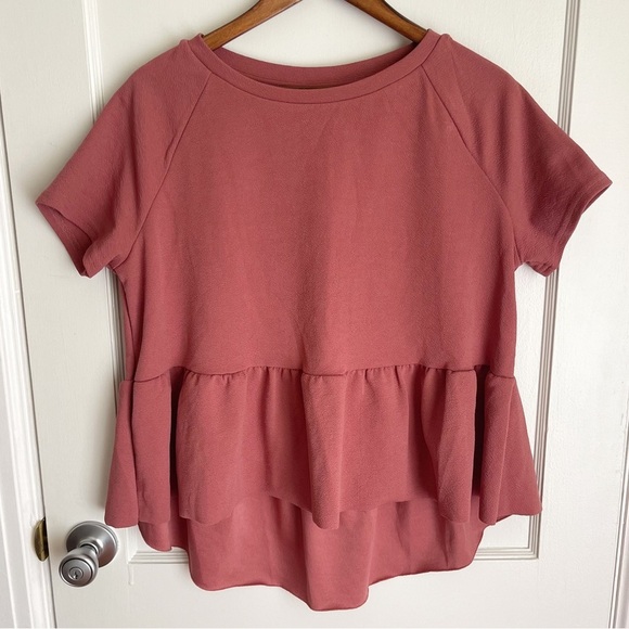 SHEIN Tops - Shein Mauve Peplum Blouse